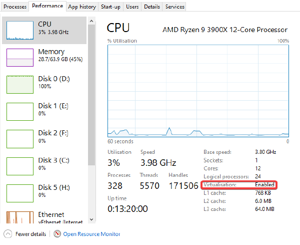 How to check if your CPU supports Virtualisation