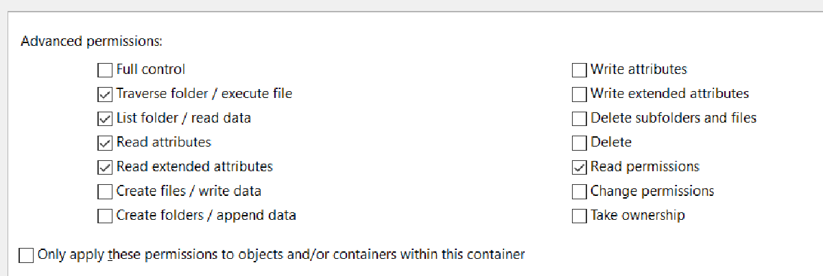 Why “traverse folder” and “execute file” is a combined NTFS permission